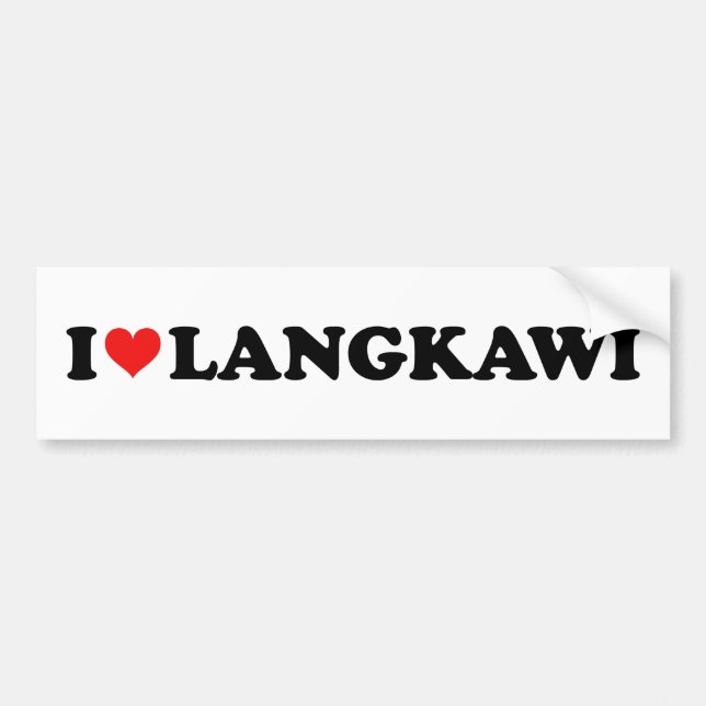 Red Heart I Liebe Langkawi Car Autoaufkleber (Vorne)