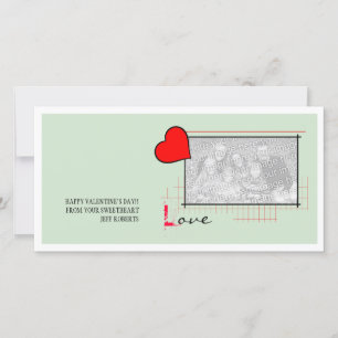 Red Heart Liebe Feiertagskarte