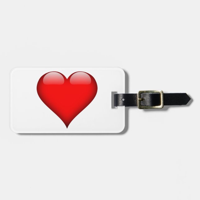 Red Heart Liebe Gepäckanhänger (Vorderseite horizontal)