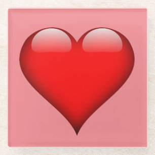 Red Heart Liebe Glasuntersetzer