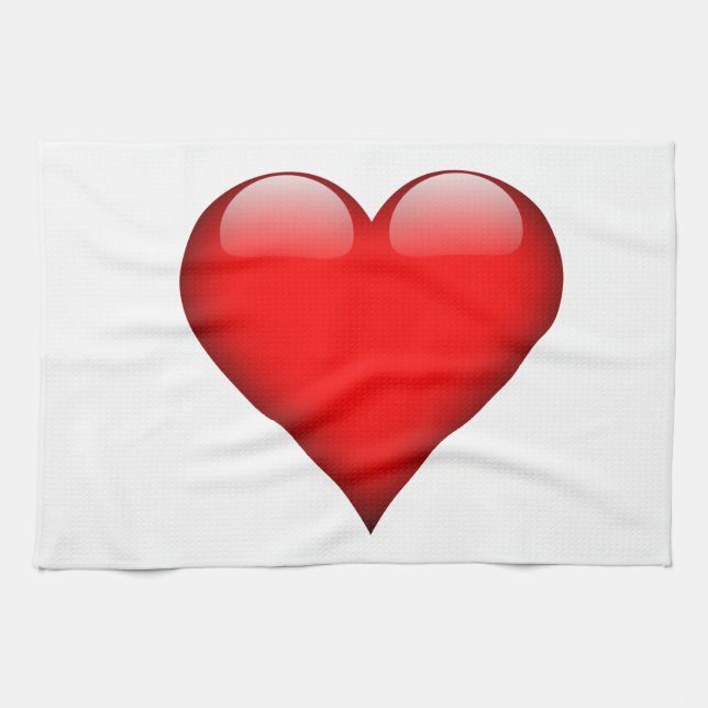 Red Heart Liebe Handtuch (Horizontal)