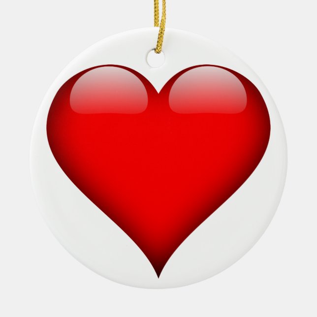 Red Heart Liebe Keramikornament (Vorne)