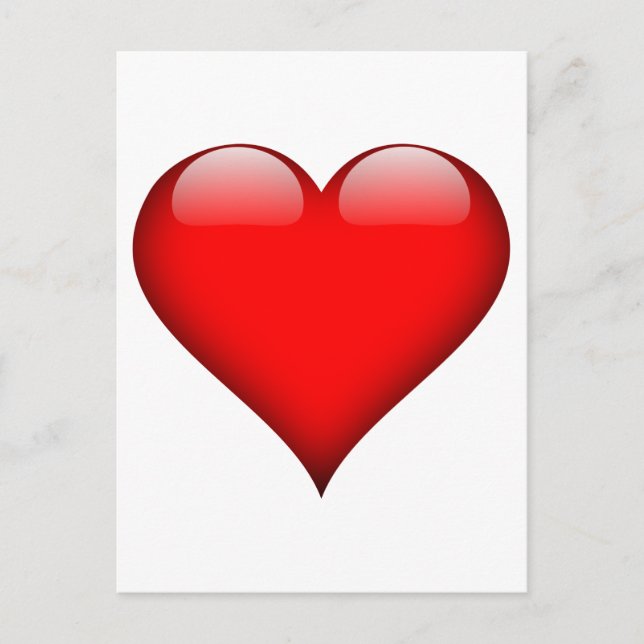 Red Heart Liebe Postkarte (Vorderseite)