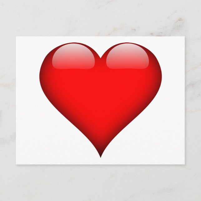 Red Heart Liebe Postkarte (Vorderseite)
