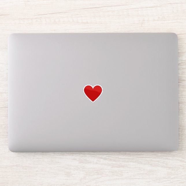 Red Heart Modern Minimalistische Einfache Liebe Vi Aufkleber (Computer)
