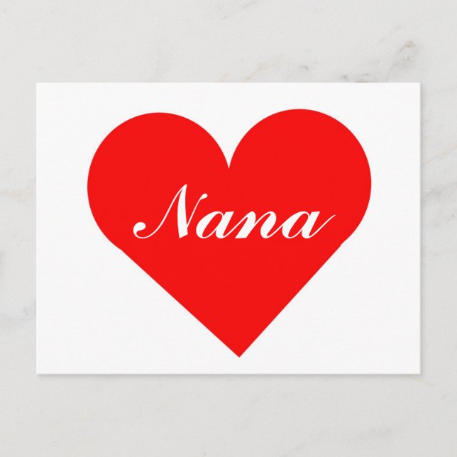 Red Heart Nana Postcard Postkarte (Vorderseite)