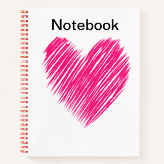 Red Heart Notebook Notizbuch