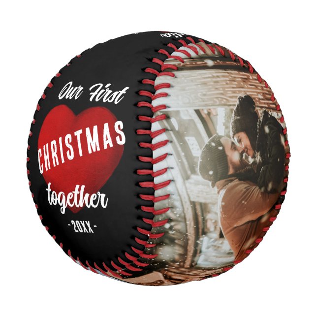 Red Heart Our First Christmas Together 2 Photo  Baseball (Schrägansicht)