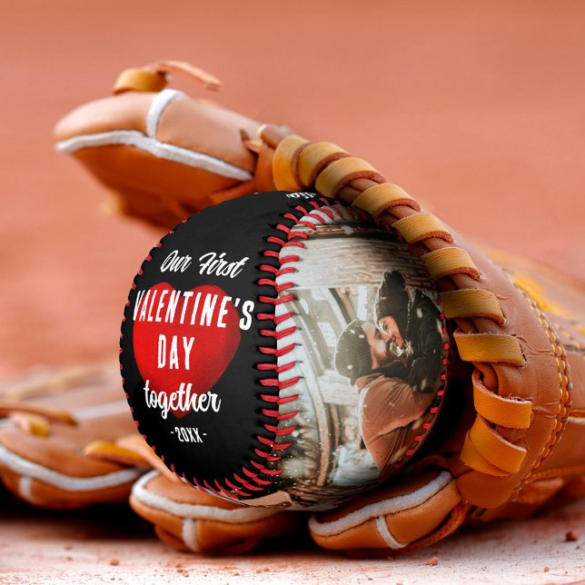 Red Heart Our First Valentine's Together 2 Foto Baseball (Von Creator hochgeladen)