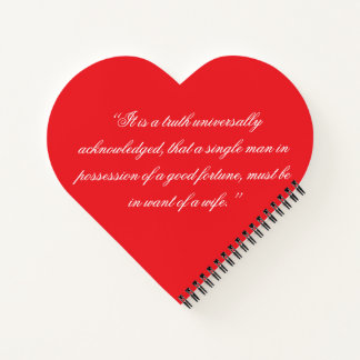 Red Heart Pride and Prejudice Notizbuch