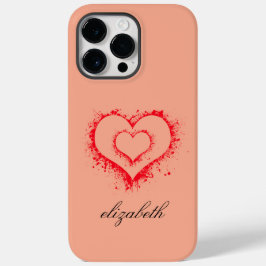 red heart shape colorful background personalized  Case-Mate iPhone 14 pro max hülle