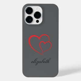 red heart shape colorful background personalized  iPhone 14 pro max  hülle