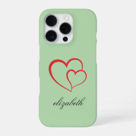 red heart shape colorful background personalized  iPhone 16 pro hülle