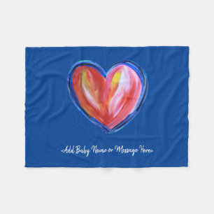 Red Heart Soft Fleece Custom Baby Blankes