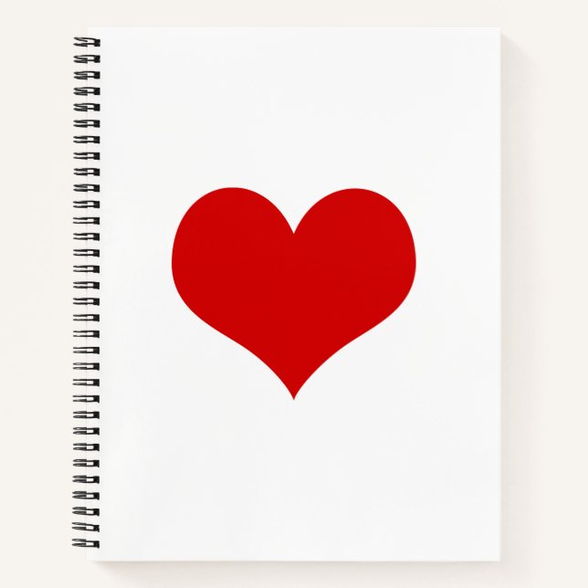 Red Heart Spiral Notebook Notizbuch (Vorderseite)