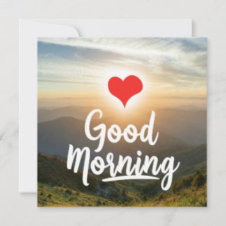 Red Heart Sunny Good Morgens