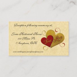 Red Heart True Love Hochzeitskarten Begleitkarte