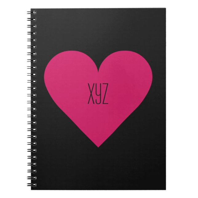 Red Heart Valentine Custom Notebook Notizblock (Vorderseite)
