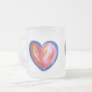 Red Heart with Hope Art Custom Coffee Cups Mattglastasse