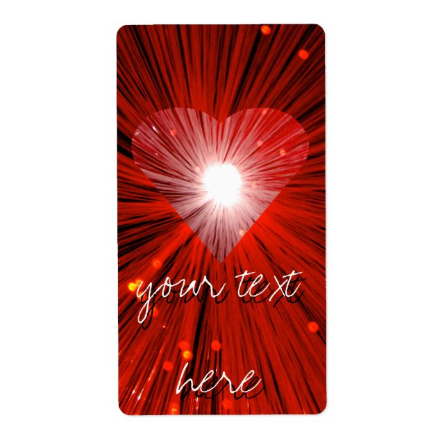Red Heart "Your Text"-Label (Vorne)