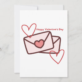 Red Hearth Happy Valentine's Day Einladung