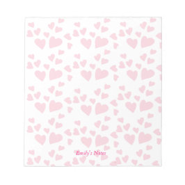 Red Hearts and White Background Notizblock