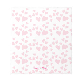 Red Hearts and White Background Notizblock