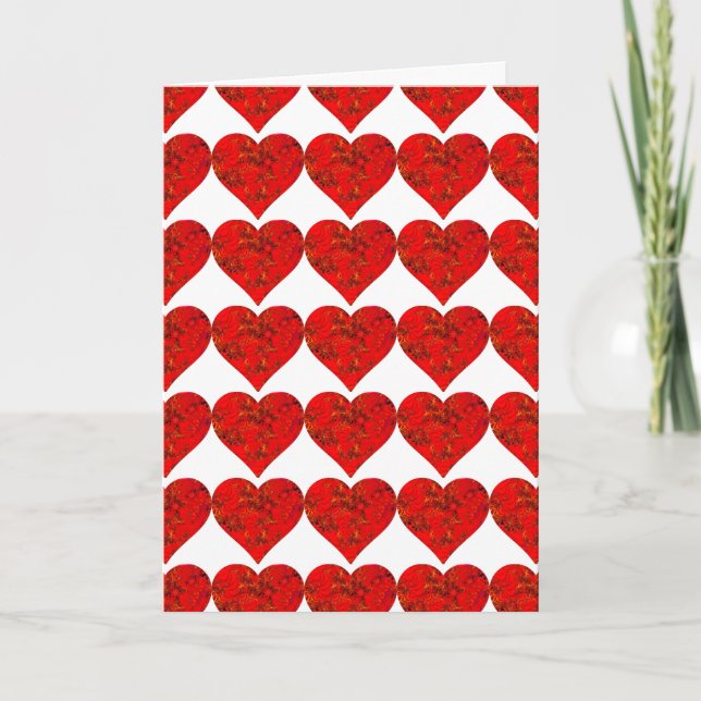 RED HEARTS Carte Valentine (Devant)