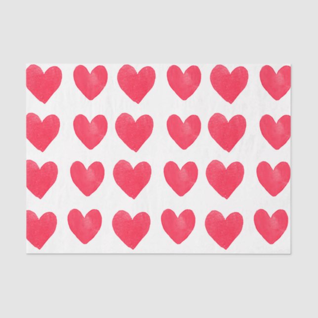 Red Hearts (Design 34 Red Series) Seidenpapier (Vorderseite)
