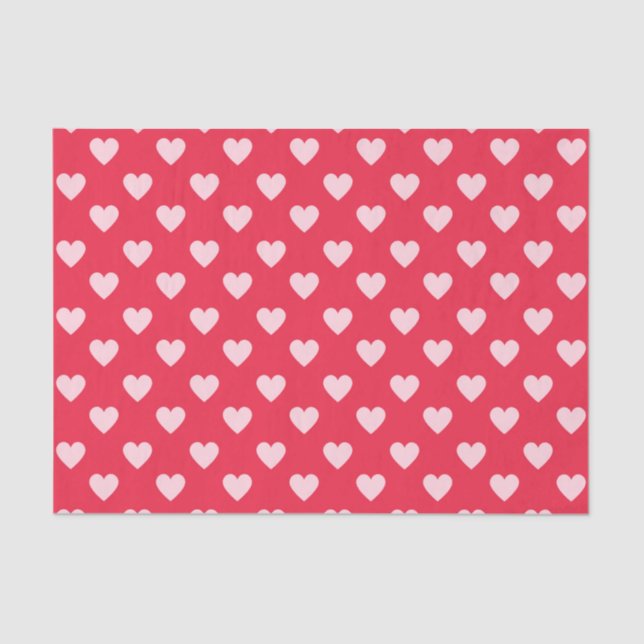 Red Hearts (Design 44 Red Series) Seidenpapier (Vorderseite)
