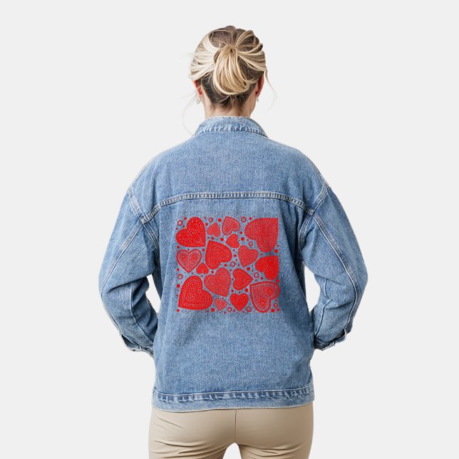 Red Hearts Design Jeansjacke (Modell)
