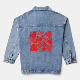 Red Hearts Design Jeansjacke