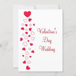 Red Hearts Design Valentinstag Wedding Einladung