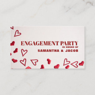 Red Hearts, Engagement Party Invitation de billets