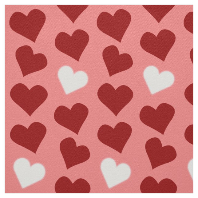 Red Hearts Fabric Red Liebe Valentine's Stoffe (Muster)