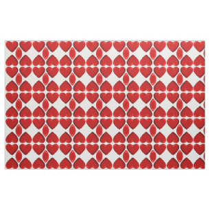 Red Hearts Fabric Stoff
