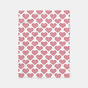 Red Hearts Fleecedecke