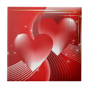 Red Hearts Fliese