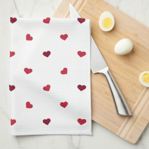 Red Hearts Geschirrtuch
