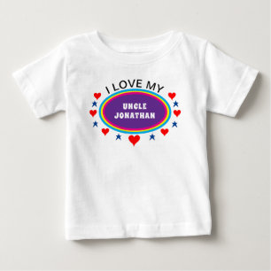 Red Hearts I Liebe My Onkel oder jemand Baby T-shirt