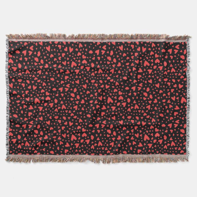 Red Hearts & Kisses Decke (Vorderseite)