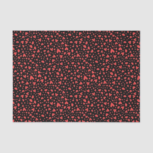 Red Hearts & Kisses Seidenpapier (Vorderseite)