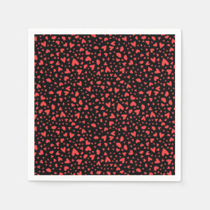 Red Hearts & Kisses Serviette