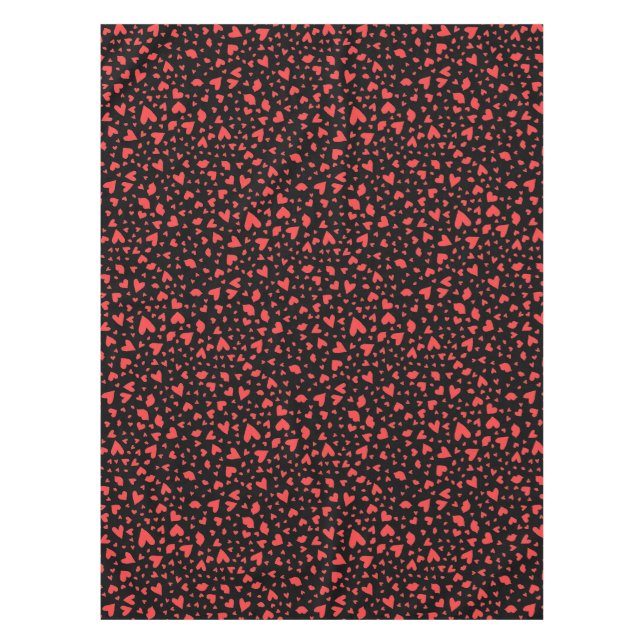 Red Hearts & Kisses Tischdecke (Vorderseite)