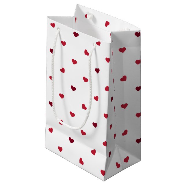 Red Hearts Kleine Geschenktüte (Vorderseite Schrägansicht)