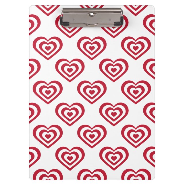 Red Hearts Klemmbrett (Vorderseite)