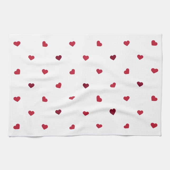 Red Hearts Küchentuch (Horizontal)