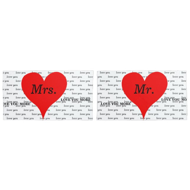 Red Hearts Liebe Kissenbezug (Vorderseite-Set)