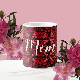 Red Hearts Liebe Personalisiert Kaffeetasse