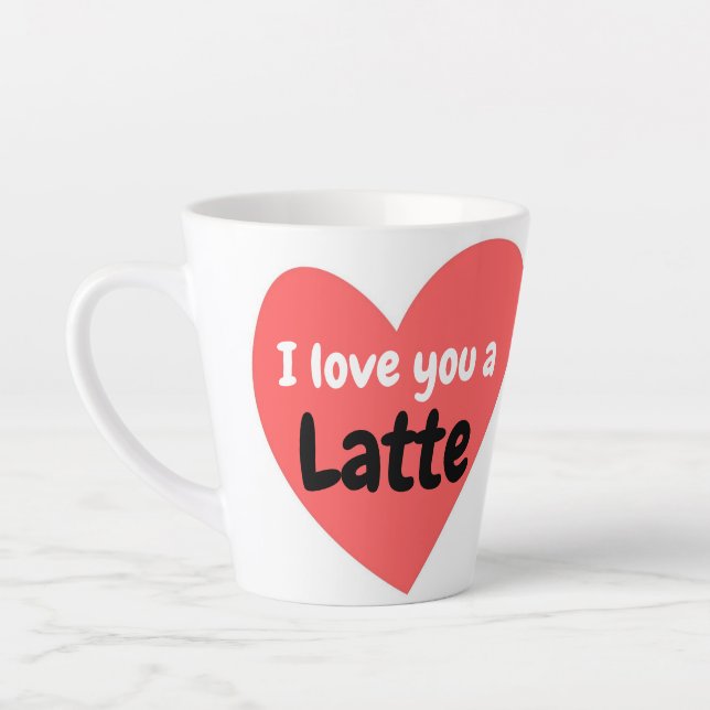 Red Hearts Liebe Sie ein modernes Happy Valentines Milchtasse (Links)